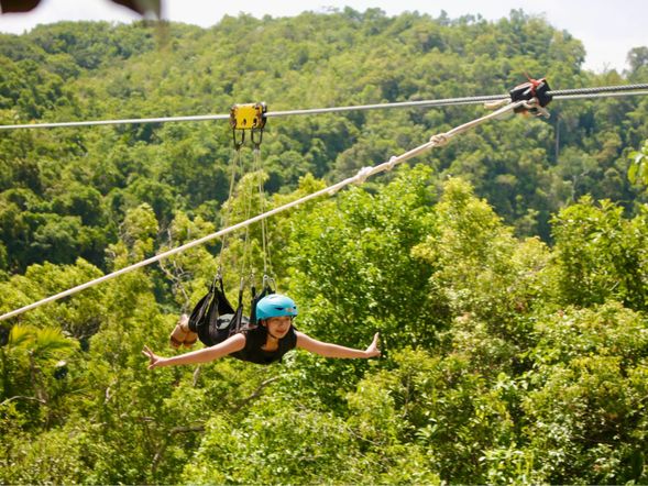 📍 Zipline-with safety gears