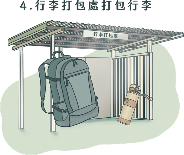 行李打包處打包行李