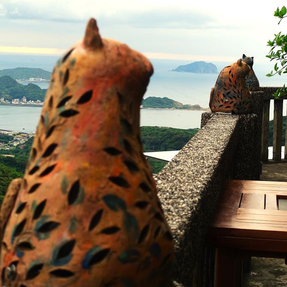 「水心月茶坊」は、九份茶坊の姉妹店として、2005年5月10日にリニューアルオープンしました。半年間の内部改装を経て、店内は一層芸術的な雰囲気が漂う空間に生まれ変わりました。アーティスティックなデザインと心地よいお茶の香りに包まれた空間で、訪れる人々は日々の疲れを忘れ、心も体も癒されることでしょう。静かな時間を過ごしながら、台湾ならではの優雅なひとときをお楽しみいただけます。