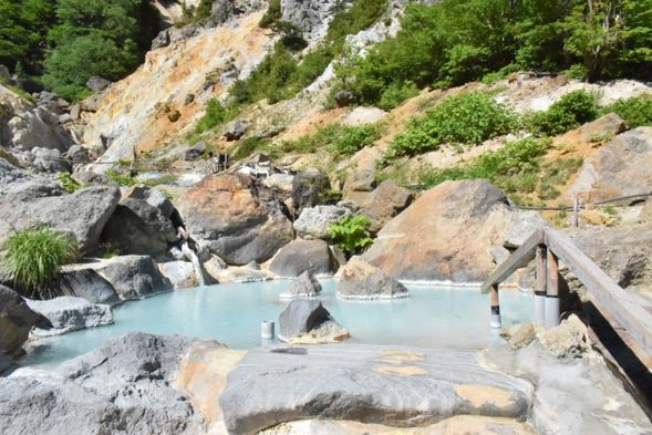 姥湯温泉-「桝形屋」(住宿) -04月26日至5月中旬 / 奧川入民宿 -03月下旬至04月26日
※姥湯溫泉在非營業期間,住宿將改為使用奧川入(傳統狩獵)民宿,時間為03月下旬至04月26日。
桝形屋位於日本秘湯之地,隱身於海拔1300公尺的深谷中,四周奇岩聳峙、山嶺環繞,遠離塵囂,是日本秘湯守護協會的成員之一。此類秘湯須由當地家族世代經營,不允許商業公司接手,使得傳統風貌得以保存。與一般溫泉街從外引泉水不同,姥湯溫泉自天文2年(1533年)起自然湧流至今,並保留了日本古老的混浴文化,提供一處珍貴的隱密湯浴體驗,讓人感受純粹的日本溫泉風情。