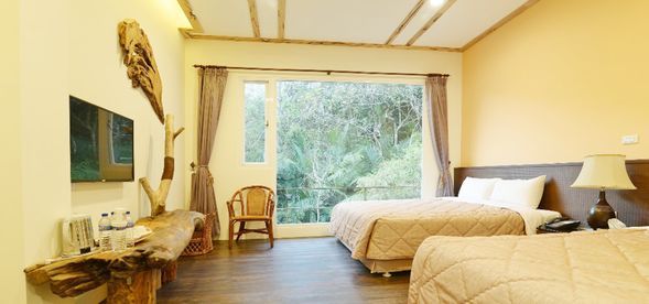 大坑休閒農場-歐式別墅一館四人房+早餐4客+免費使用SPA設施+晚餐(4人共享套餐+鮮打果汁)