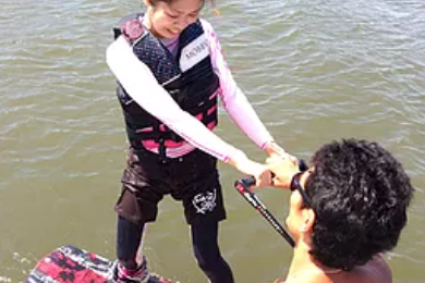 5、体験 :インストラクターからレクチャーを受け、いざ体験!!