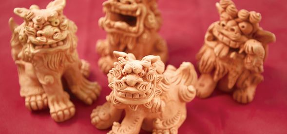 【本格陶器シーサー作り作品例】