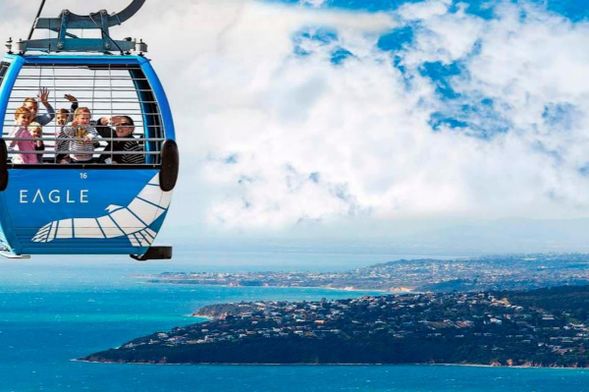 Arthurs Seat Eagle 位於 Mornington Peninsula 山頂觀景區,是半島具代表性的纜車體驗(需自費,單程成人約 AUD24.5,小童約 AUD16)。旅客可乘坐纜車俯瞰海岸線、葡萄園及山巒景色,視野開闊。