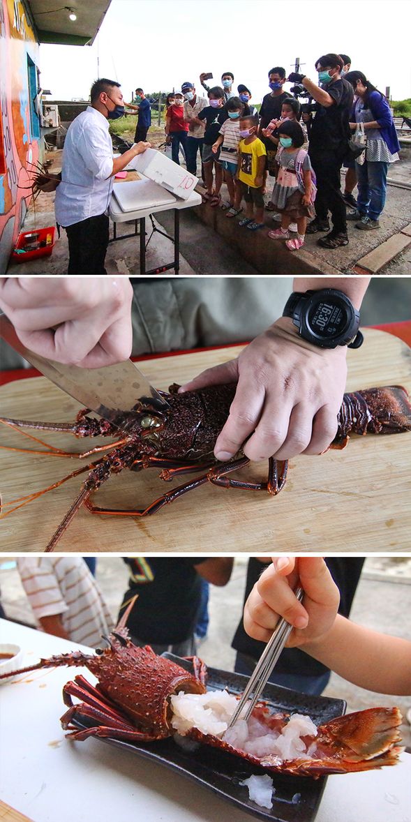 示範教學 & 龍蝦刺身品嚐