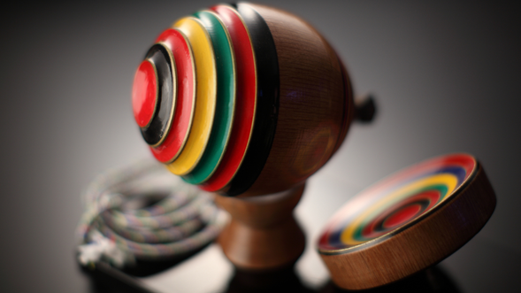 Experience traditional Sasebo spinning top play.