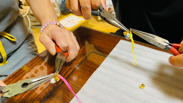 私だけのオリジナルストラップ完成!
※完成品は持ち帰りできます!