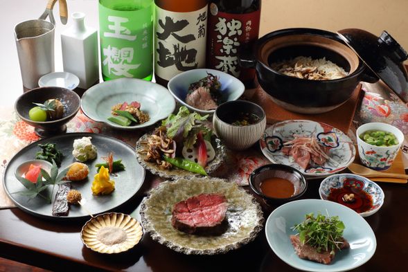 この体験のための特別な和牛肉割烹コース全10品