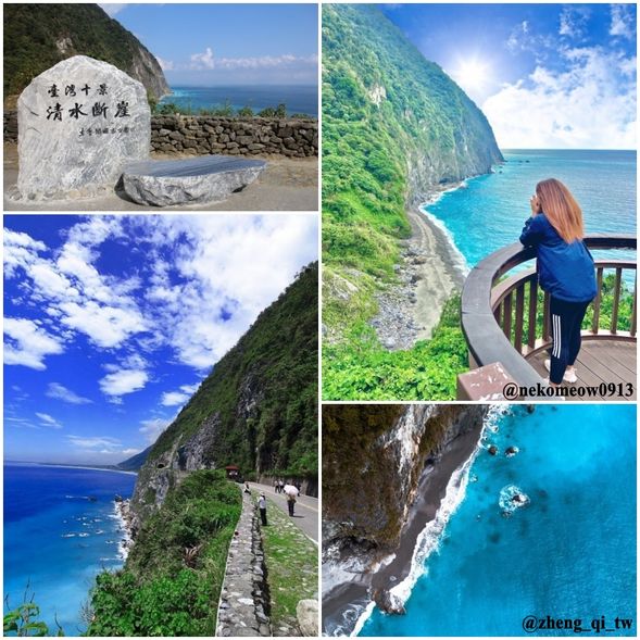 安排專車遊賞臺灣東岸的一大奇景,臺灣八大景之一清水斷崖.蒂芬妮Tiffany藍美麗海岸