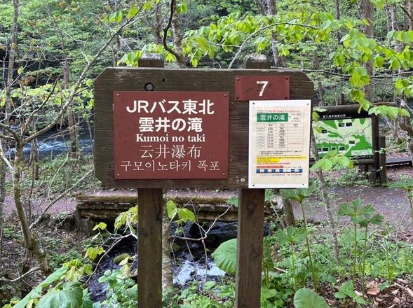 【解散】①12:30/15:30 雲井の滝バス停