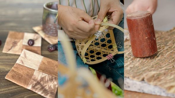 部落工藝文化體驗(文化體驗票)——來自縱谷部落的特色工藝豐富而多元,以柿子為素材的阿魯巴染體驗,或是藤編、敲打樹皮布,都是取材自天然環境的獨特工藝文化。