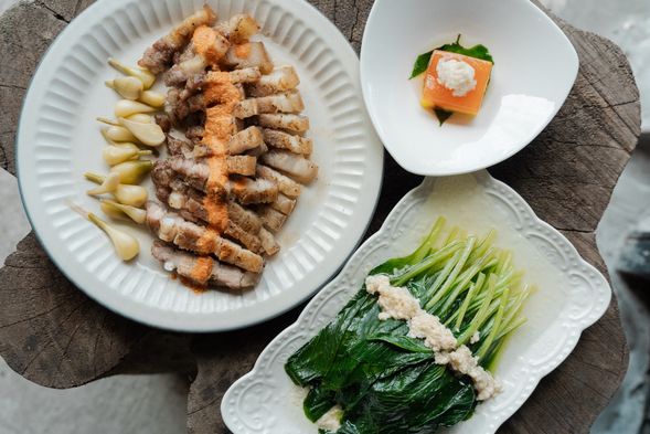 月光下穀倉豐收餐桌