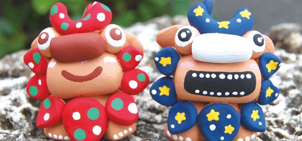 とうきシーサー絵付け作品例