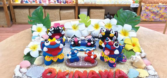 とうきシーサー絵付け作品例