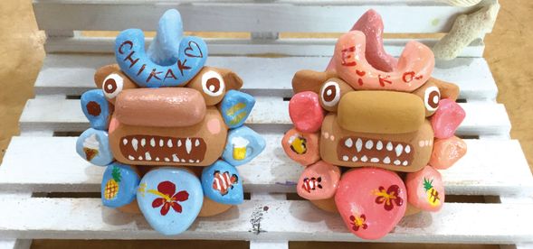 とうきシーサー絵付け作品例