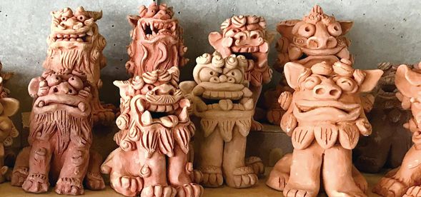 本格陶器シーサー作り作品例