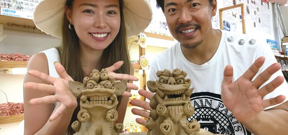 本格陶器シーサー作り作品例