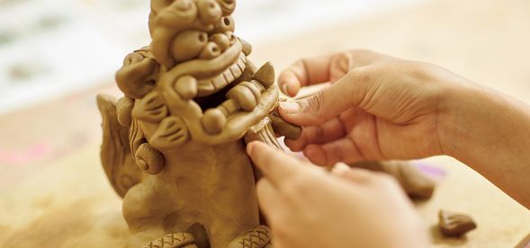 本格陶器シーサー作り作品例