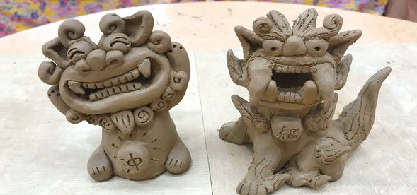 陶器シーサー作品例