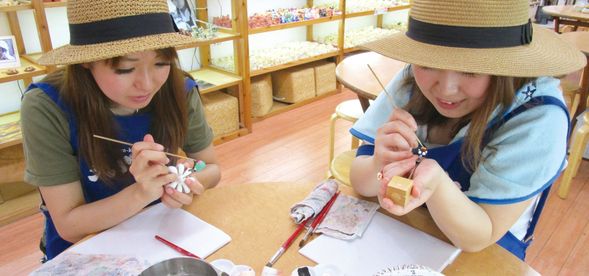 シーサーアクセサリー作り体験作品例