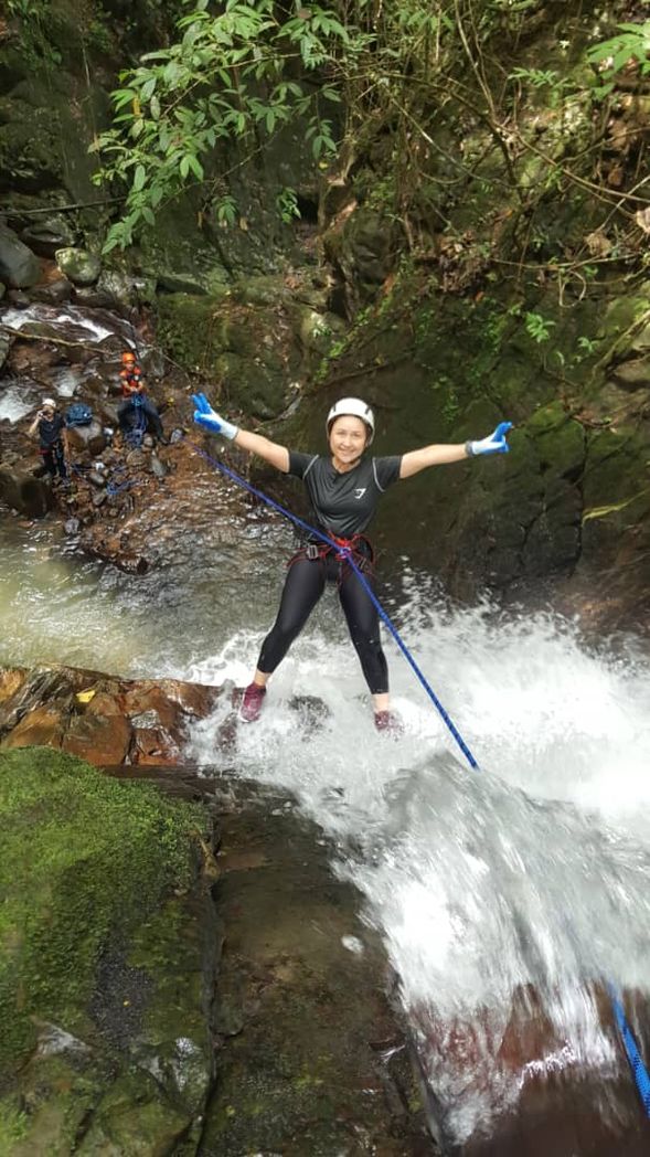 Day 2: Canyoning Adventure
- 4KM trek to the canyoning base (return)
- 60m high waterfall