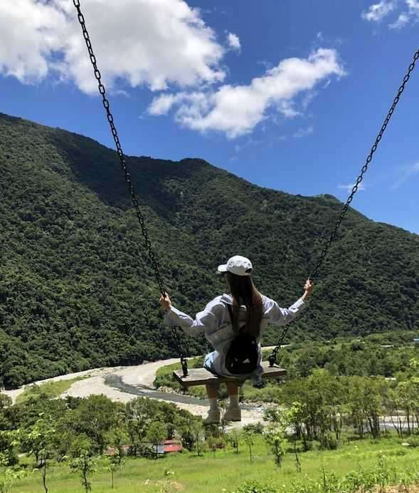 抵達網美盪鞦韆,從高處一覽山林溪谷美景,好玩好拍好漂亮(僅限加購行程者)