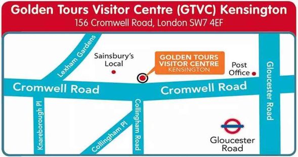 Arrive at Golden Tours Visitor Center (Kensington Area)