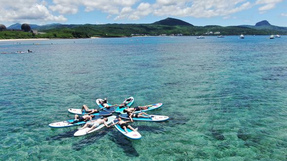 遠眺大尖山,墾丁美景都在墾丁SUP立槳運動俱樂部