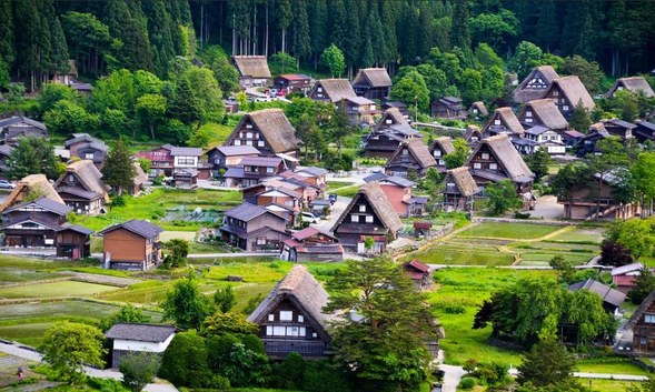 14:00 乘车移动
乘车前往白川乡。
【预计车程:约1小时】
15:00 白川乡合掌村
【停留约2小时】
参观如童话世界般的合掌造村落(世界文化遗产)。