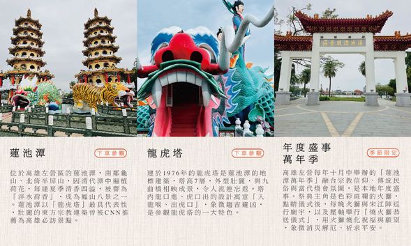 ✩ 蓮池潭・龍虎塔〖走虎入龍、祈福納祥〗 ⇀ 復歸 ♡ 新左營高鐵站(17:00)