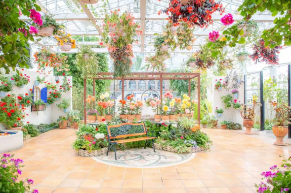 季節毎に趣向を凝らしたテーマ展示を行う大温室「クリスタル・パレス」(写真はイメージです)