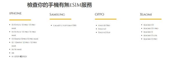 檢查你的手機有無eSIM服務