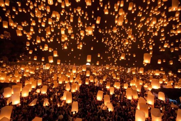 清邁萬人天燈祈福施放湄州場次