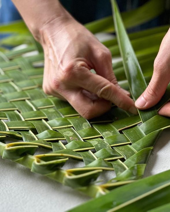 大自然器皿手作椰子葉編織餐墊