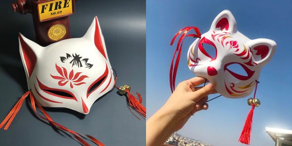 日式狐狸面具2件