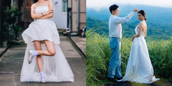 輕婚紗2件 均碼