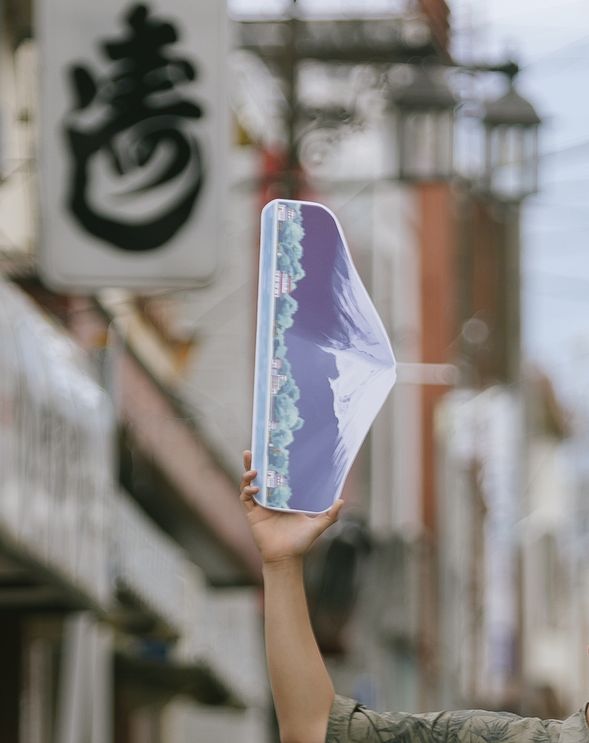 富士山圖案手持牌(泡沫板材質)