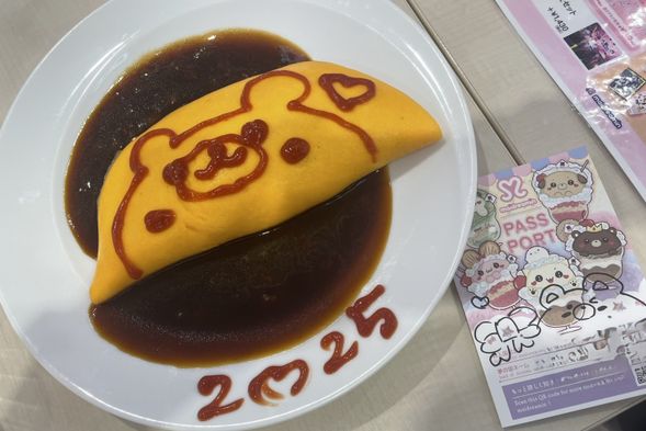 餐点上的图案好可爱……!都不忍心下嘴了?!