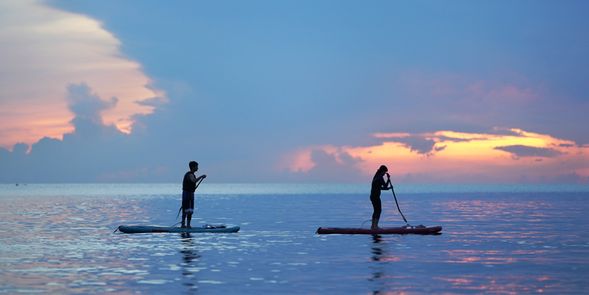 日出升起後感受我們口中的專屬龍洞藍