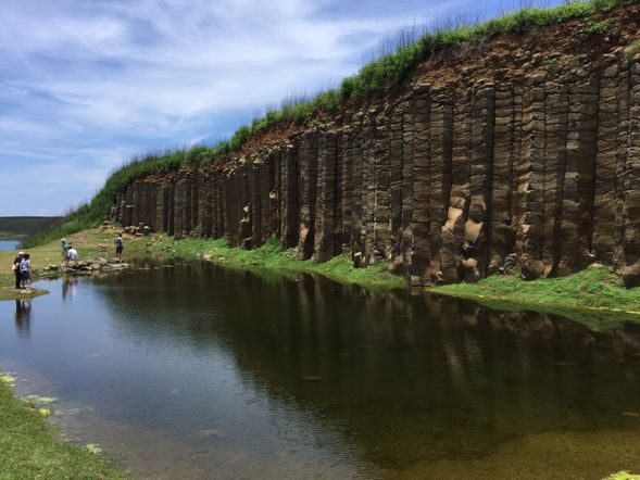 大果葉 欣賞柱狀節理玄武岩