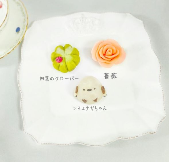 素敵な和菓子の完成!(モチーフは時期により変わる可能性がございます)