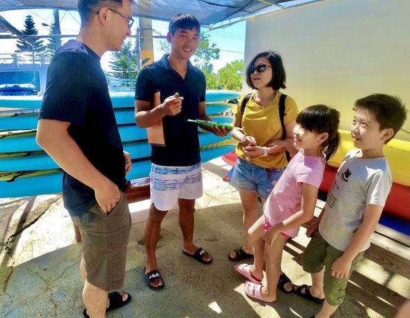 教練宣導下水前注意事項