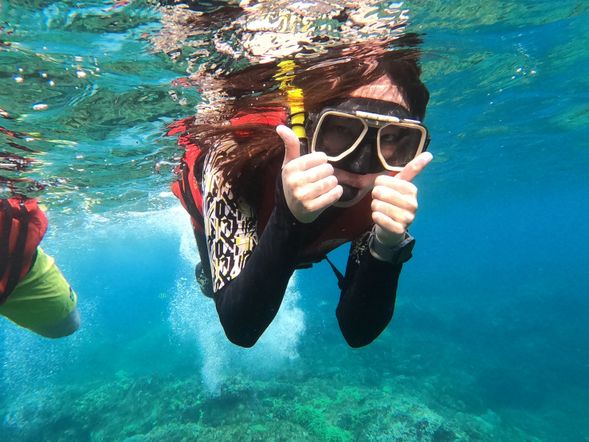 Snorkeling to see the underwater world