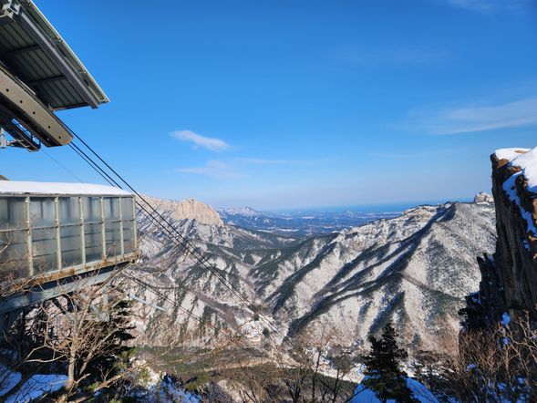 雪岳山难忘的雪景。