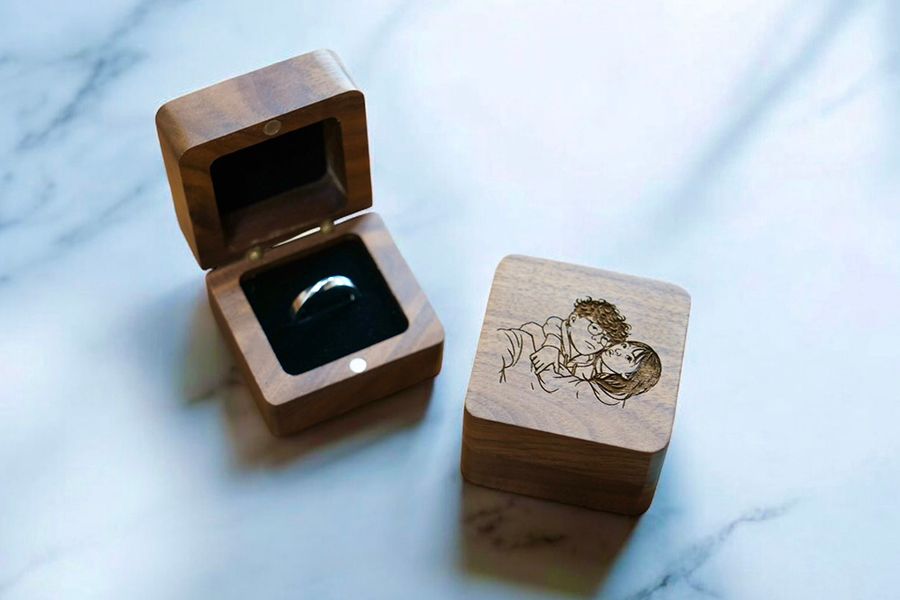 實木戒指盒-單入