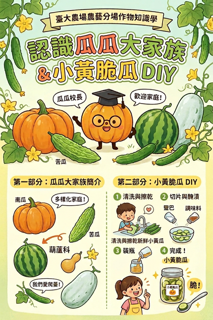 瓜棚裡的秘密|認識瓜科植物 × 醬瓜DIY體驗